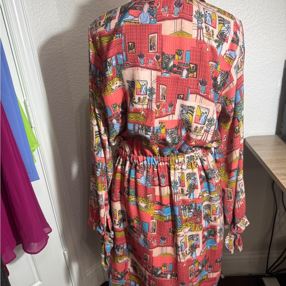 VINTAGE. Yumi Kim Multicolor Printed Dress - Picture 6 of 7